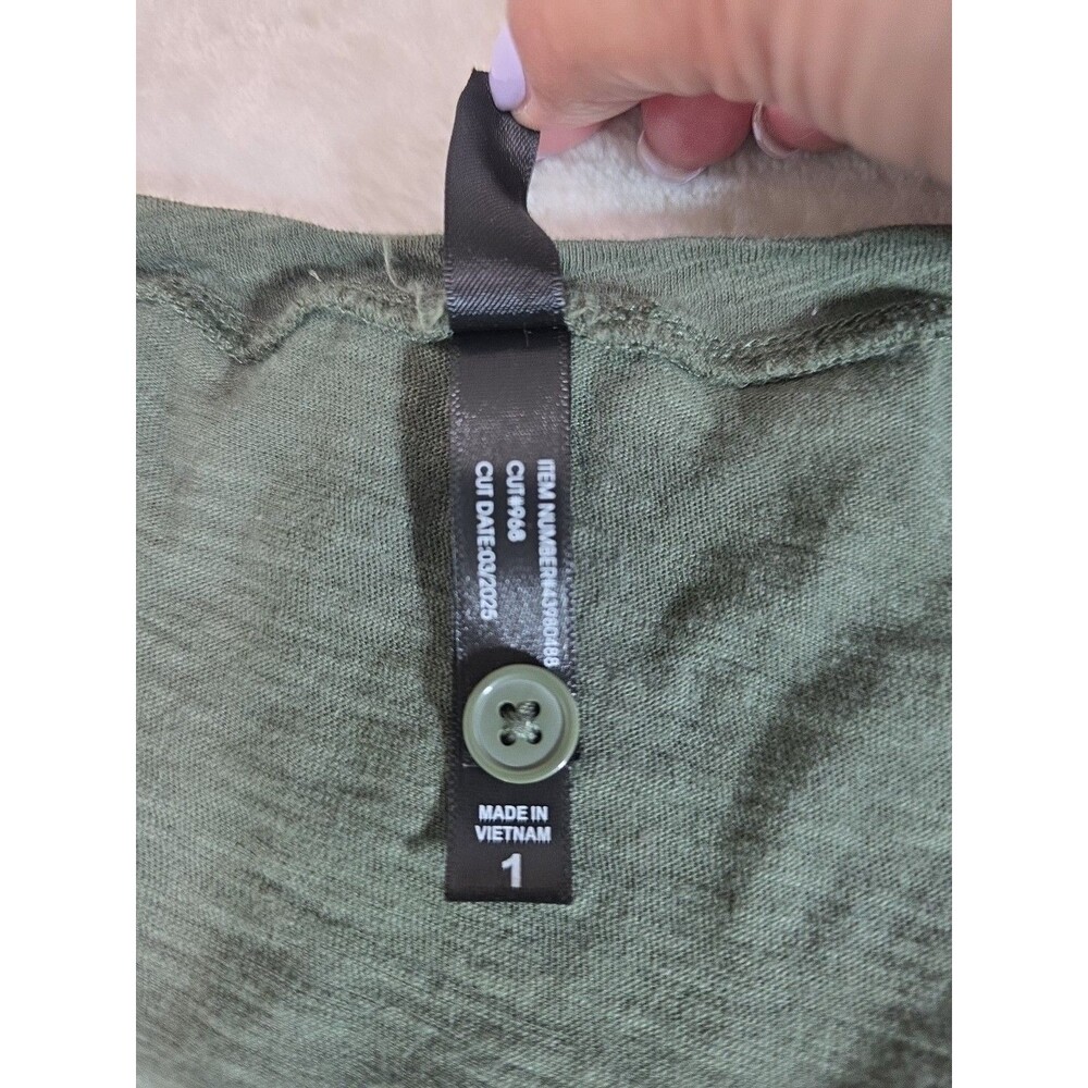 Torrid Sleep Sz 1 Green Short Sleeve Button Down Sleep Dress Pockets 100% Cotton - Picture 7 of 9